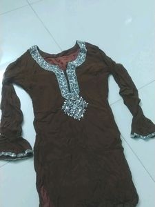 brown kurta