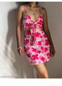 Cute Floral Print Mini Dress