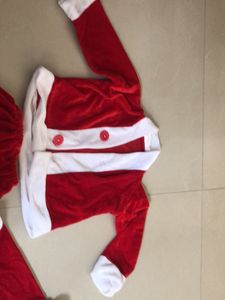 6 month baby Adorable Welwet Santa Claus Costume f
