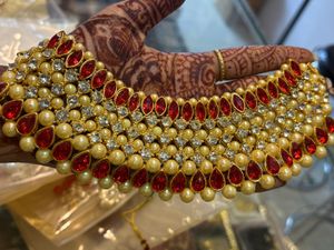 Red & Gold Tone Necklace