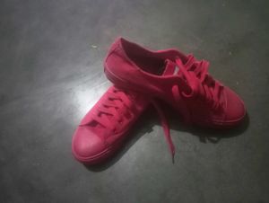 red Canvas Sneakers