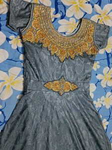 Embellished Grey Kurta Set with Dupatta