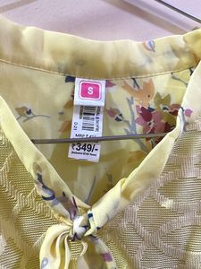 Floral Print Yellow Top