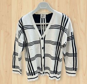 Unisex  Plaid Cardigan Sweater