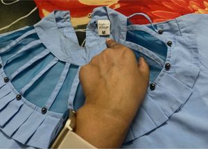 Summer Sale 🔥Elegant Blue Ruffle Collar Top
