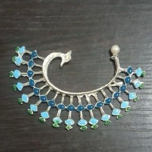 Elegant Peacock Inspired Ear Cuff