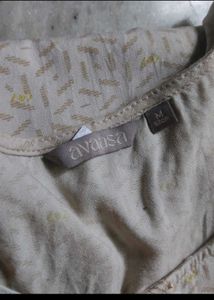Elegant Beige Printed Kurti