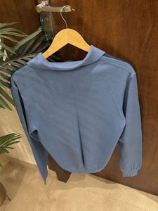 PIERRE CARDIN Striped Blue Knit Polo
