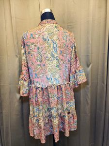 Boho Paisley Tiered Mini Dress