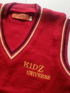 Kidz Universe Red Sleeveless Sweater