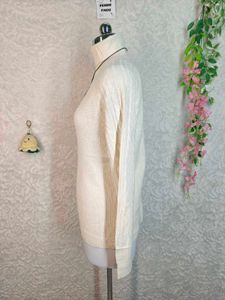 Evisu Cream Turtleneck Sweater