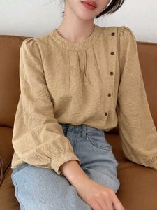 New with tag Stylish Textured Button-Up Top