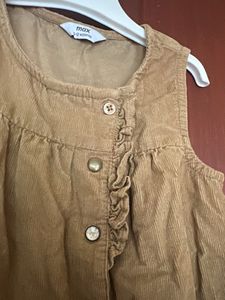 baby Tan Corduroy Button-Up dress