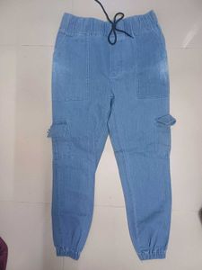 2 Denim Cargo Jogger Pants