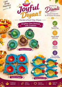 Handcrafted Clay Diyas for Festivals