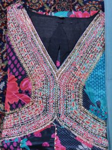 Vibrant Festive Gown with Dupatta