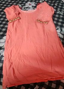 Elegant Peach Kurta Set with Dupatta