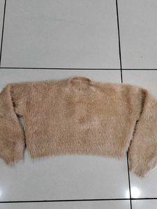 Fuzzy Knit Cropped Sweater