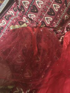 Stunning Red Embellished Frock
