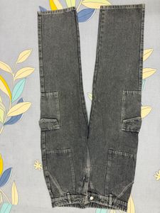 Dark Wash Cargo Jeans