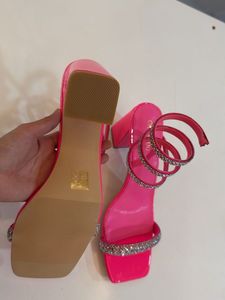 Chic Rhinestone Spiral Heels