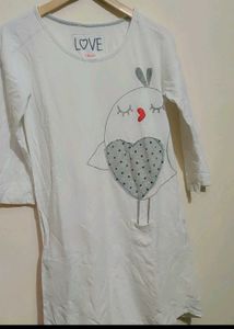 White Full Sleeves T-shirt For 32 Bust
