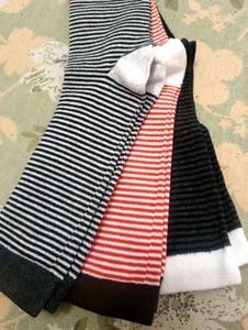 SHEIN 3 Pair Striped Socks