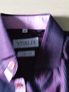 Men's Purple Striped Dress Shirt