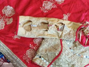 Lahanga wirh Mirror Work blouse
