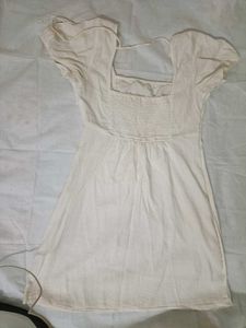 mini white stretchable dress