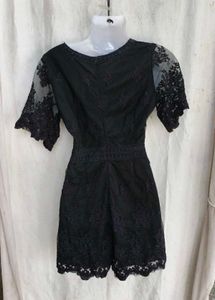 Black Lace V-Neck Mini romper