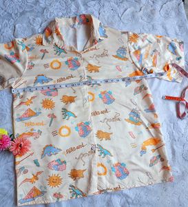 Cute Cartoon Dinosaur Printed Shirt