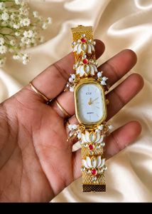 Elegant Gold Lotus Watch