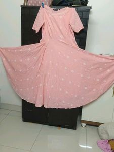 Branded Peach A-Line Kurti
