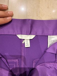 Purple Wide Leg Trousers