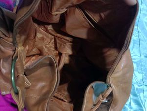 Chic Brown Faux Leather Hobo Bag