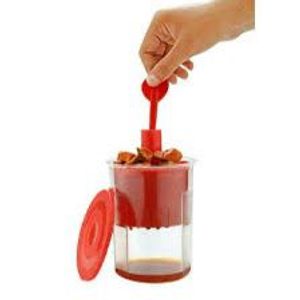 Red pickle container