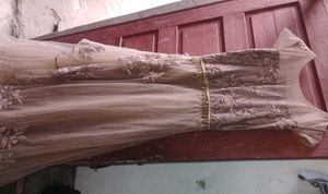 combo pack Party Wear Gown and Green Kurti