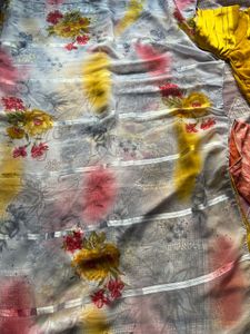 silk saree yellow
