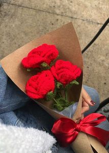 Rose crochet bouquet