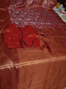 Orange Saree with Blouse