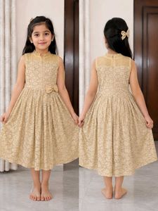 Sparkling Gold Lace Party Dress