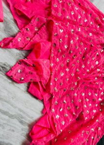 Vibrant Pink Sequined Kurta Set