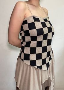 Checkered Camisole Top