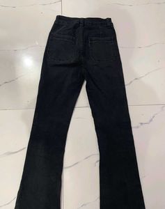 Black High-Waisted Flare Jeans