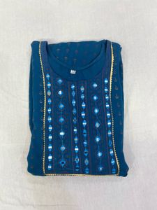 Beautiful Teal Kurta with Mirror Work