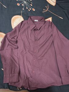 Men's Casual Purple Long Sleeve Shirt