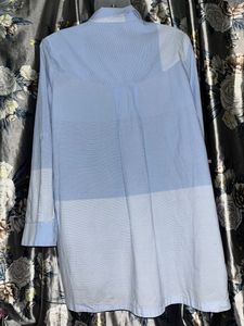 Women’s Shirt Zara Basic Oversized Collared Shirt Long drop Shoulder Sleeves with pockets On the Chest