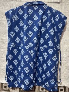 Blue Floral Print Kurta Set