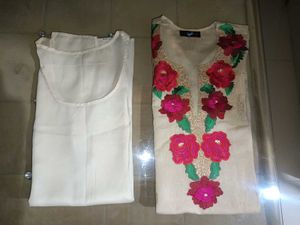 Beautiful Embroidered Kurta With Inner